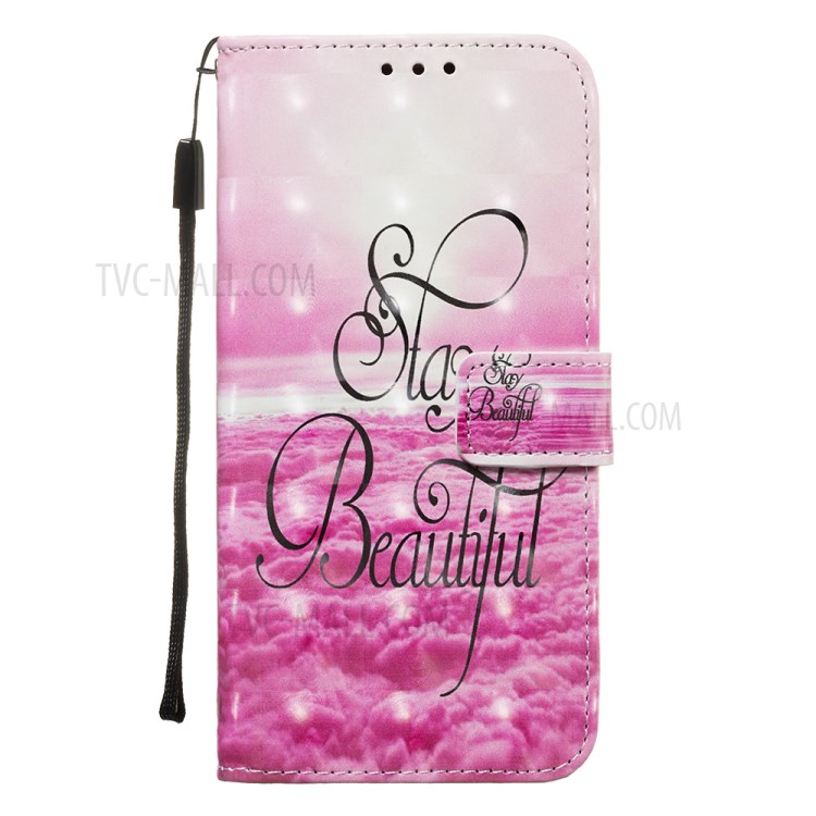 Pattern Printing Light Spot Decor Leather Wallet Case for Samsung Galaxy A51 - Stay Beautiful-2