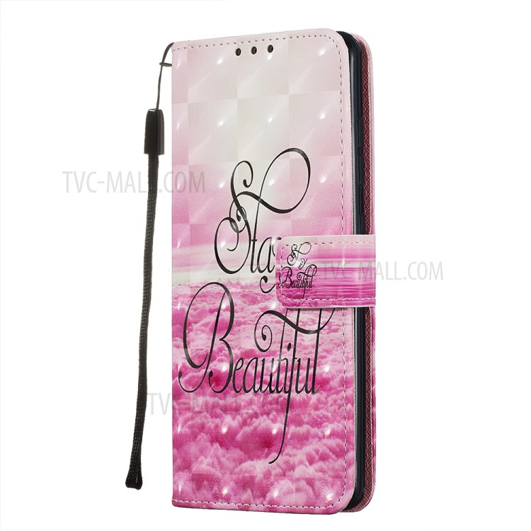 Pattern Printing Light Spot Decor Leather Wallet Case for Samsung Galaxy A51 - Stay Beautiful-4