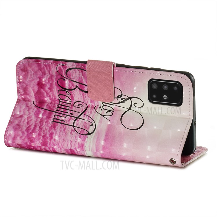 Pattern Printing Light Spot Decor Leather Wallet Case for Samsung Galaxy A51 - Stay Beautiful-6