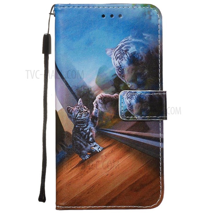 Painting Leather Phone Wallet Stand Case for Samsung Galaxy A71 - Cat-2