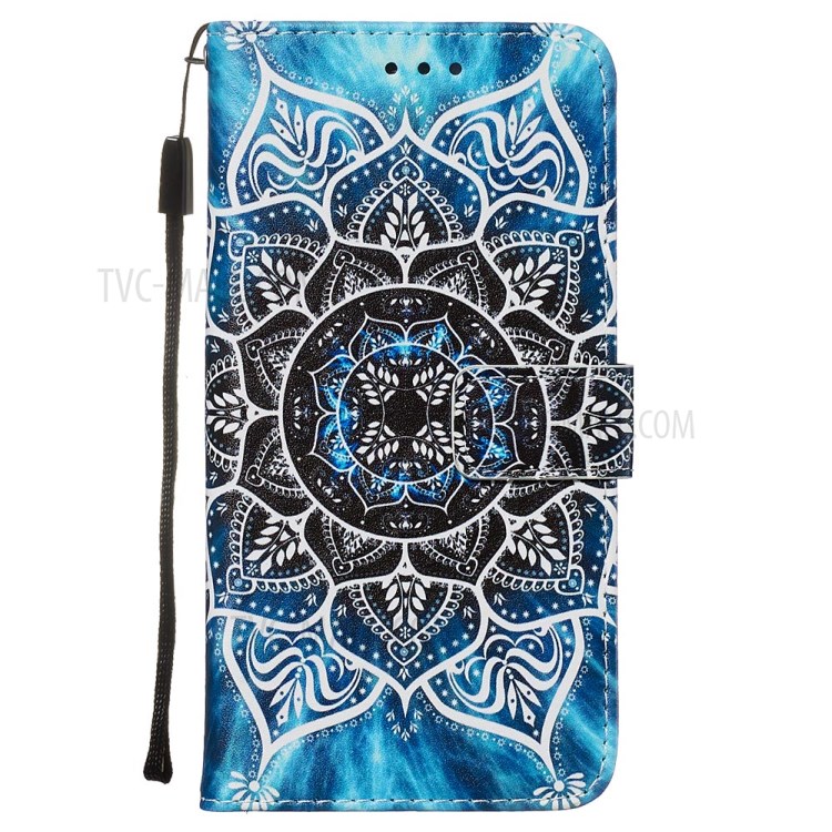 Painting Leather Phone Wallet Stand Case for Samsung Galaxy A71 - Mandala-2