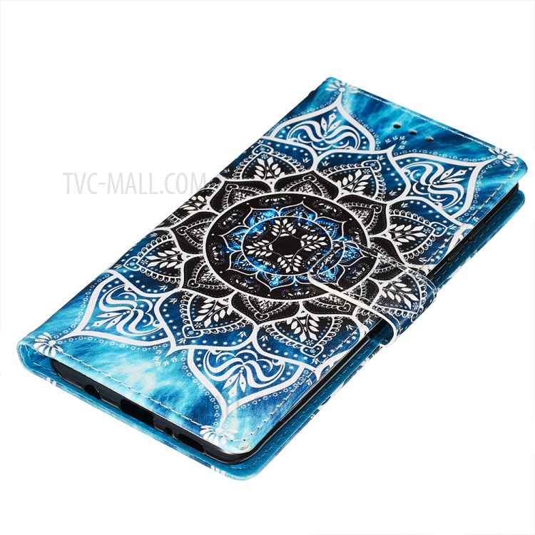 Painting Leather Phone Wallet Stand Case for Samsung Galaxy A71 - Mandala-3
