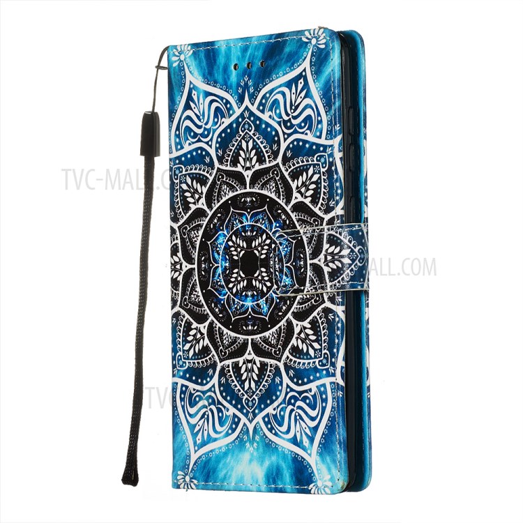 Painting Leather Phone Wallet Stand Case for Samsung Galaxy A71 - Mandala-4