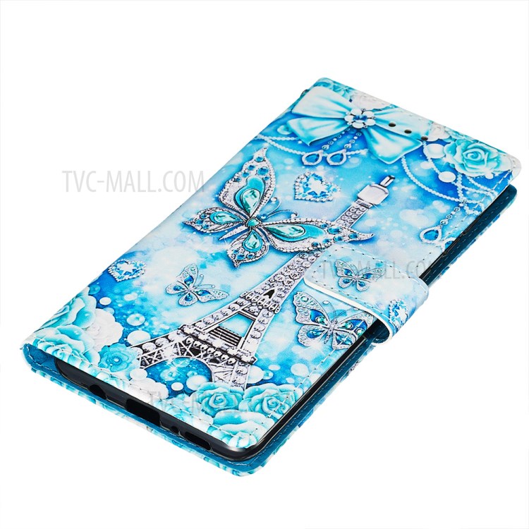 Painting Leather Phone Wallet Stand Case for Samsung Galaxy A71 - Tower-3