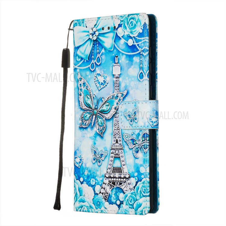 Painting Leather Phone Wallet Stand Case for Samsung Galaxy A71 - Tower-4