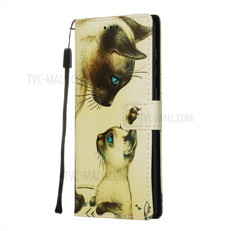 Painting Leather Phone Wallet Stand Case for Samsung Galaxy A71 - Two Cats-4