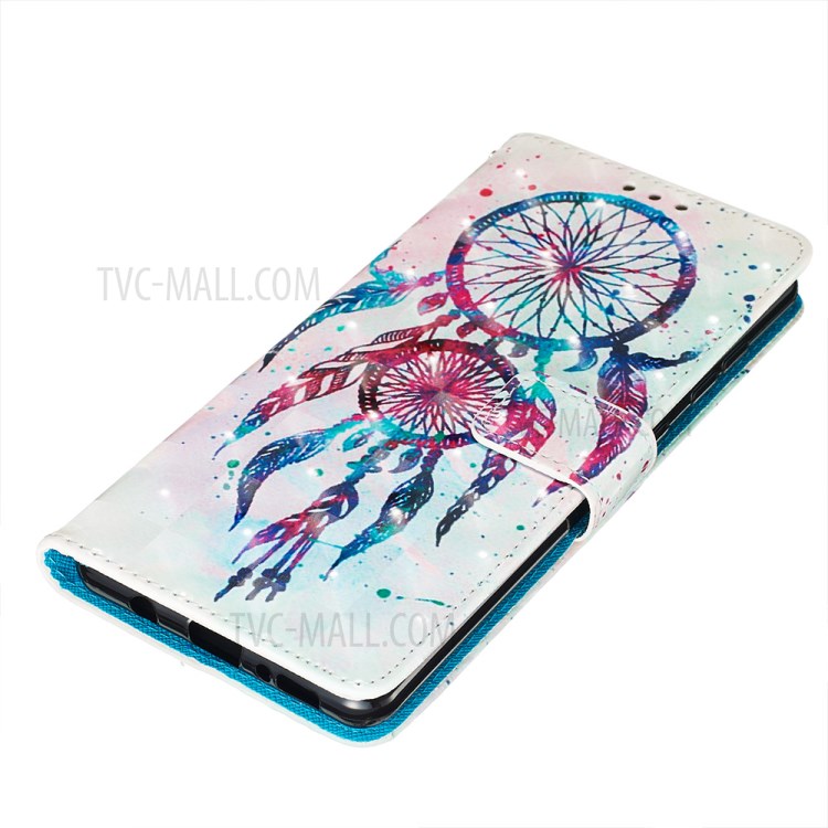 3D Painting Style Leather Phone Wallet Stand Case for Samsung Galaxy A71 - Painting Dream Catcher-3