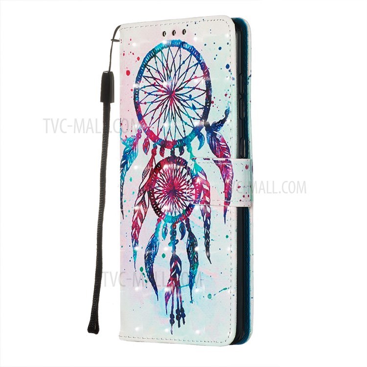 3D Painting Style Leather Phone Wallet Stand Case for Samsung Galaxy A71 - Painting Dream Catcher-4