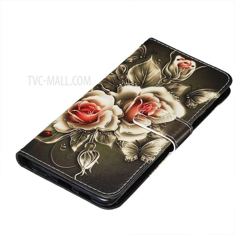 Pattern Printing Leather Wallet Case for Samsung Galaxy S20 Plus - Vivid Flower-3