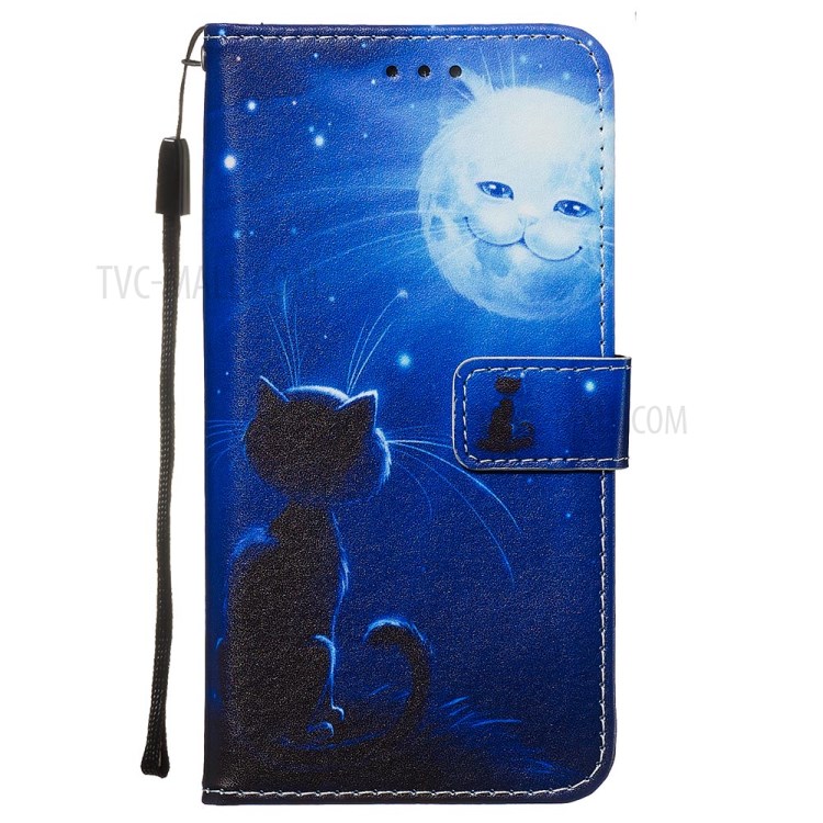 Pattern Printing Leather Wallet Case for Samsung Galaxy S20 Plus / S20 Plus 5G - Cute Cat-2