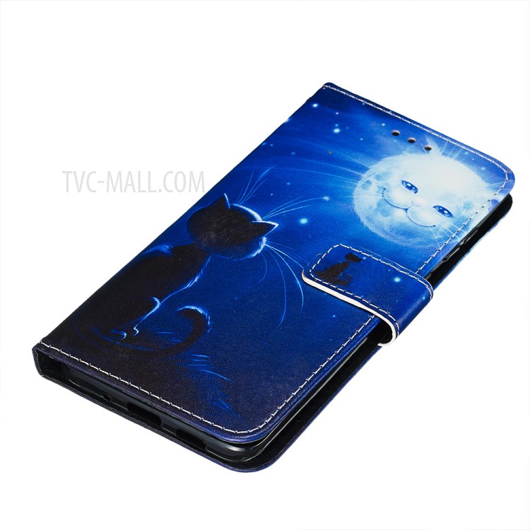 Pattern Printing Leather Wallet Case for Samsung Galaxy S20 Plus / S20 Plus 5G - Cute Cat-3