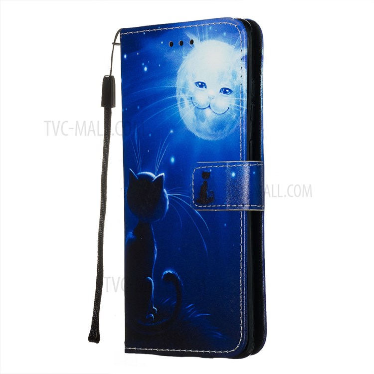 Pattern Printing Leather Wallet Case for Samsung Galaxy S20 Plus / S20 Plus 5G - Cute Cat-4