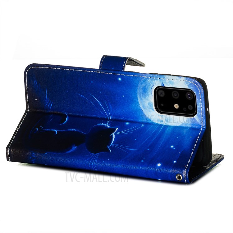 Pattern Printing Leather Wallet Case for Samsung Galaxy S20 Plus / S20 Plus 5G - Cute Cat-6