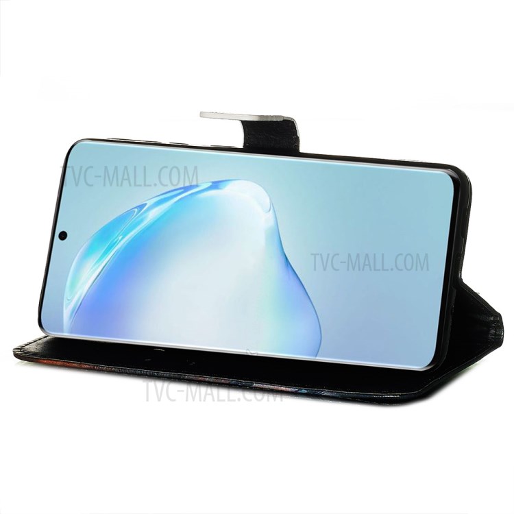 Pattern Printing Leather Wallet Case for Samsung Galaxy S20 Plus / S20 Plus 5G - Cute Cat-8