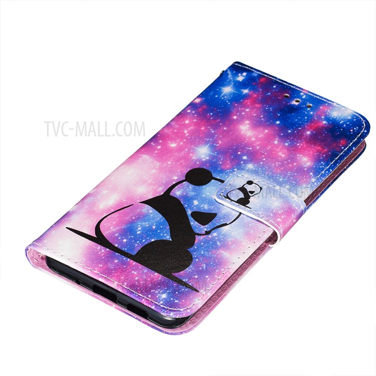 Pattern Printing Leather Wallet Case for Samsung Galaxy S20 Plus - Sad Panda-3