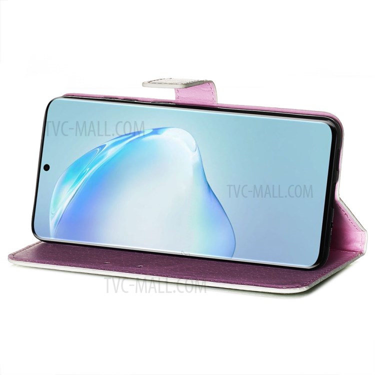 Pattern Printing Leather Wallet Case for Samsung Galaxy S20 Plus - Sad Panda-8