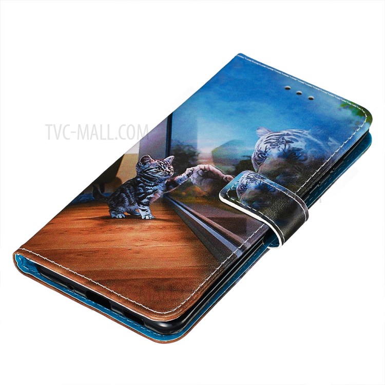 Pattern Printing Light Spot Decor Leather Wallet Case for Samsung Galaxy S20 Ultra - Cat-3