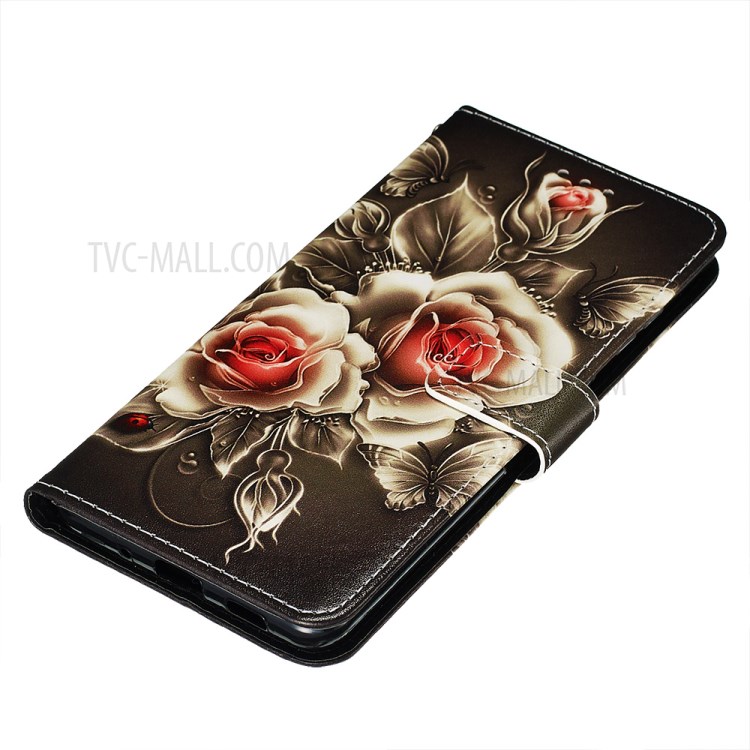 Pattern Printing Light Spot Decor Leather Wallet Case for Samsung Galaxy S20 Ultra - Vivid Flower-3