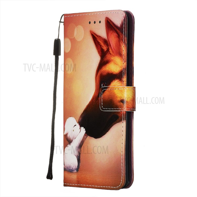 Pattern Printing Light Spot Decor Leather Wallet Case for Samsung Galaxy S20 Ultra - Cat and Dog-4