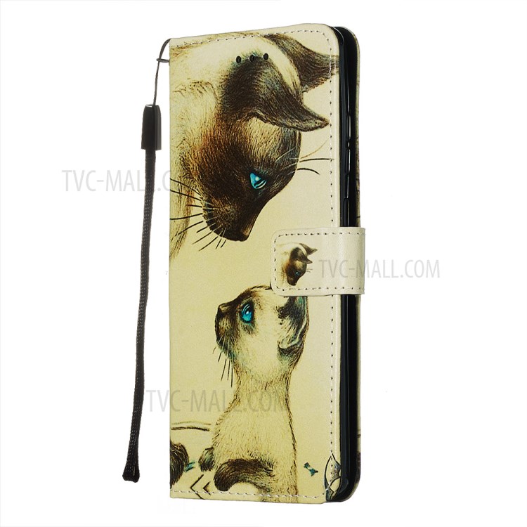 Pattern Printing Light Spot Decor Leather Wallet Case for Samsung Galaxy S20 Ultra - Two Dogs-4