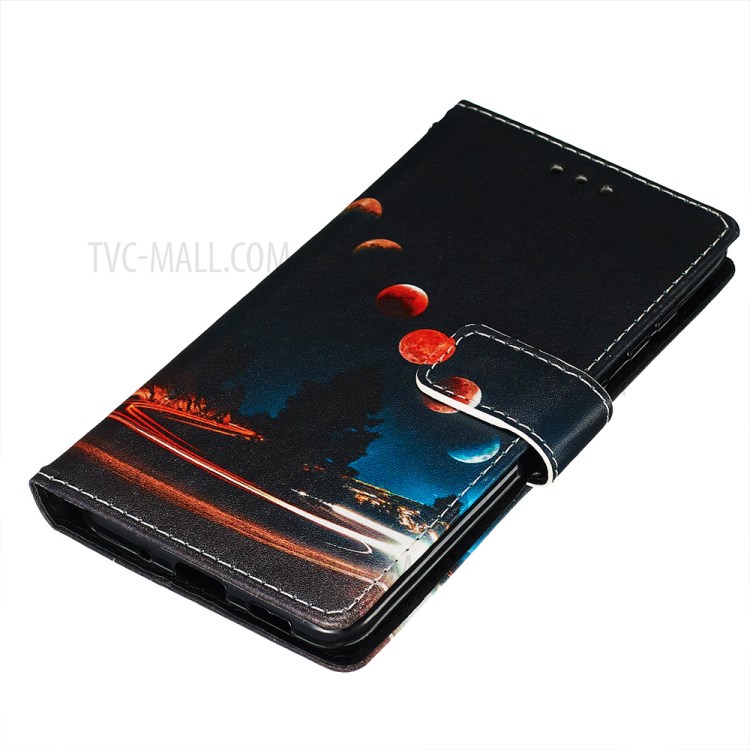 Pattern Printing Leather Wallet Case for Samsung Galaxy S20 - Planets-3