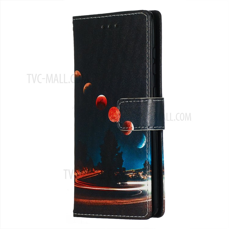 Pattern Printing Leather Wallet Case for Samsung Galaxy S20 - Planets-4