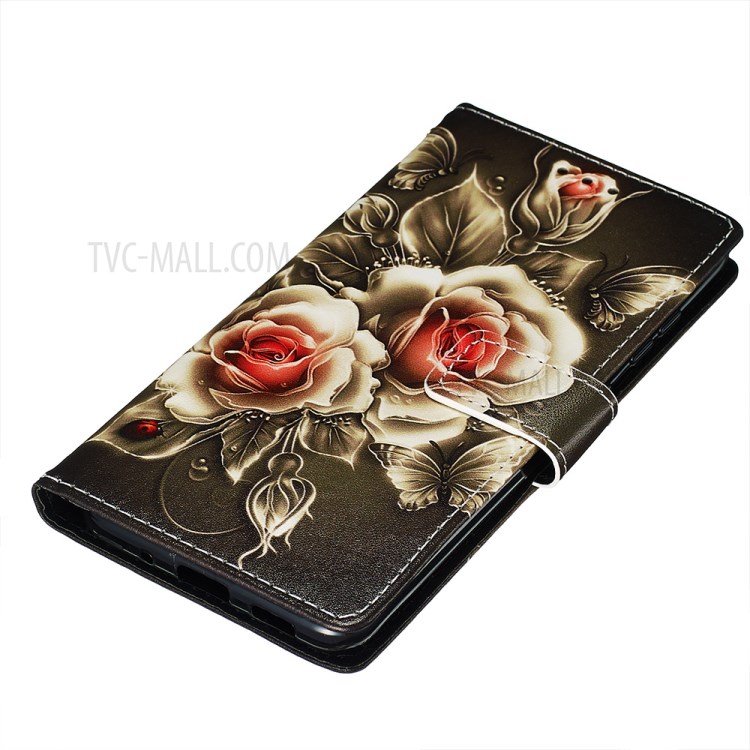 Pattern Printing Leather Wallet Case for Samsung Galaxy S20 - Vivid Flower-3