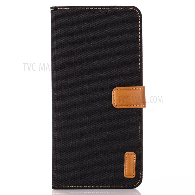 Paño De Oxford Cartera De Cuero Carcasa Soporte Para La Galaxia De Ultra S20 / S11 Plus - Negro-1