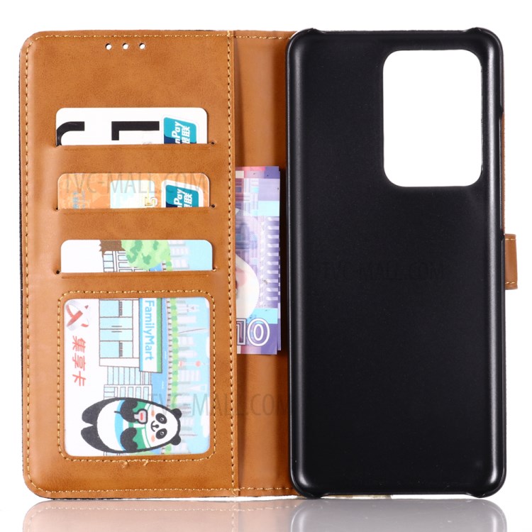 Paño De Oxford Cartera De Cuero Carcasa Soporte Para La Galaxia De Ultra S20 / S11 Plus - Negro-3