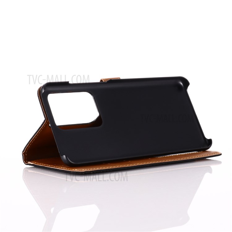 Paño De Oxford Cartera De Cuero Carcasa Soporte Para La Galaxia De Ultra S20 / S11 Plus - Negro-5