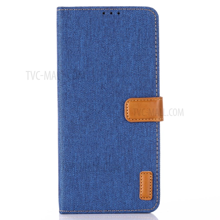 Oxford Cloth Wallet Leather Stand Casing for Samsung Galaxy S20 Ultra - Baby Blue-1