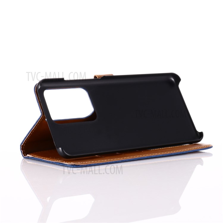 Oxford Cloth Wallet Leather Stand Casing for Samsung Galaxy S20 Ultra - Baby Blue-5