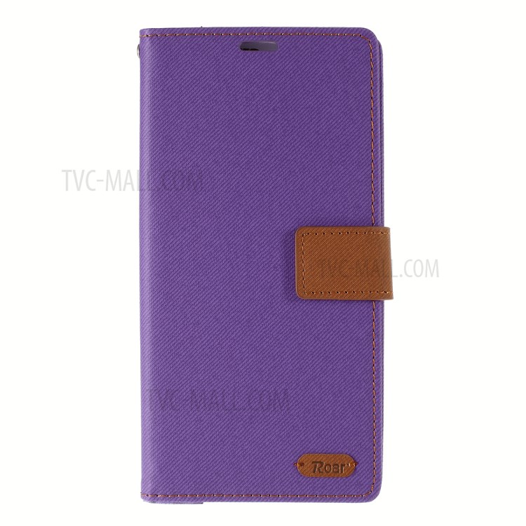 ROAR Twill Skin Leather Wallet Cover for Samsung Galaxy S20 Ultra - Purple-1