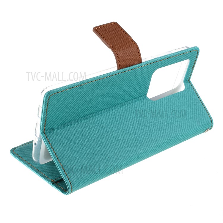 ROAR Twill Skin Leather Wallet Cover for Samsung Galaxy S20 Ultra - Green-5