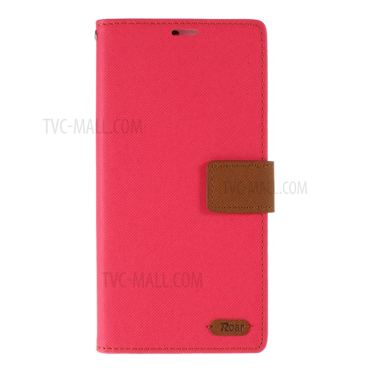 ROAR Twill Skin Leather Wallet Cover for Samsung Galaxy S20 Ultra - Rose-1