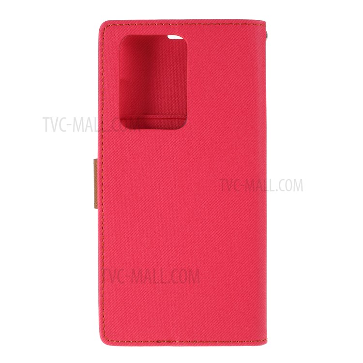 ROAR Twill Skin Leather Wallet Cover for Samsung Galaxy S20 Ultra - Rose-3