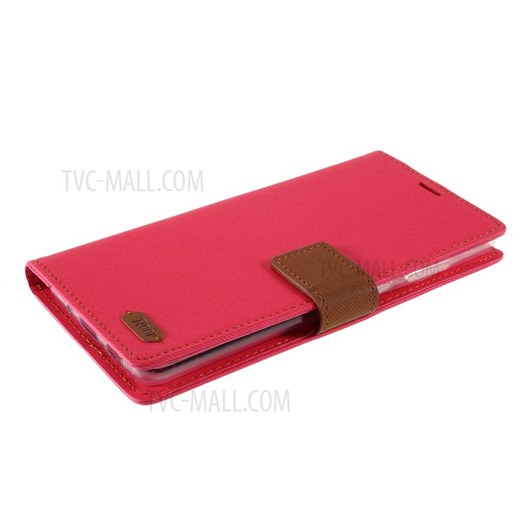 ROAR Twill Skin Leather Wallet Cover for Samsung Galaxy S20 Ultra - Rose-4