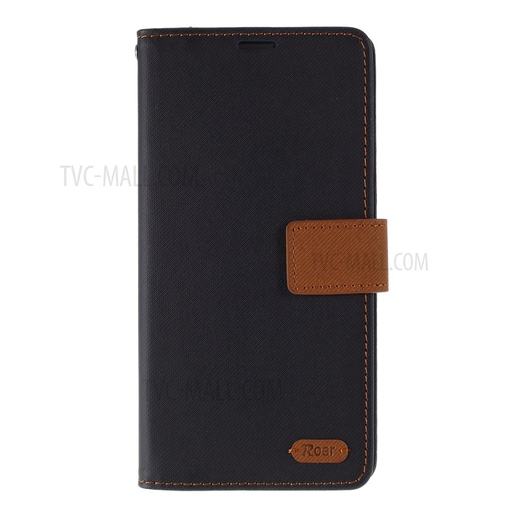 ROAR Twill Surface PU Leather Cover for Samsung Galaxy S20 Plus - Black-1