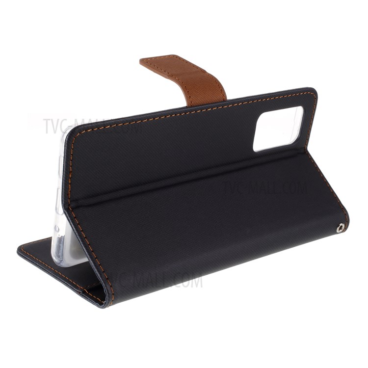 ROAR Twill Surface PU Leather Cover for Samsung Galaxy S20 Plus - Black-9