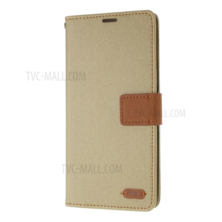 ROAR Twill Surface PU Leather Cover for Samsung Galaxy S20 Plus - Khaki-2