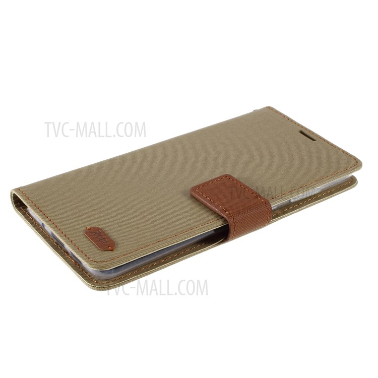 ROAR Twill Surface PU Leather Cover for Samsung Galaxy S20 Plus - Khaki-4