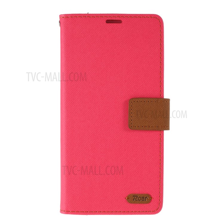 ROAR Twill Surface PU Leather Cover for Samsung Galaxy S20 Plus - Rose-1
