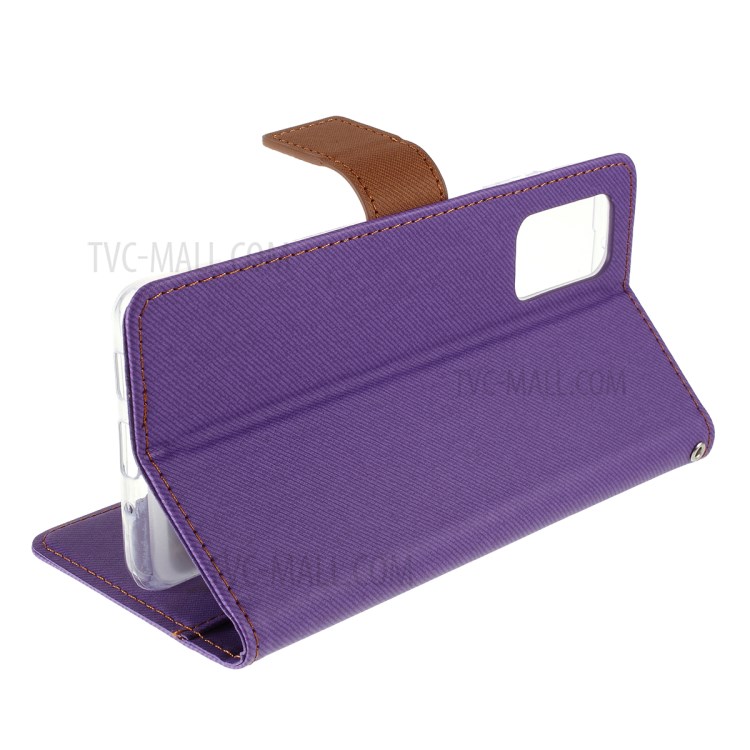 RUGIDO Sarja Superfície Tampa De Couro PU Para Samsung Galaxy S20 Mais - Roxa-5