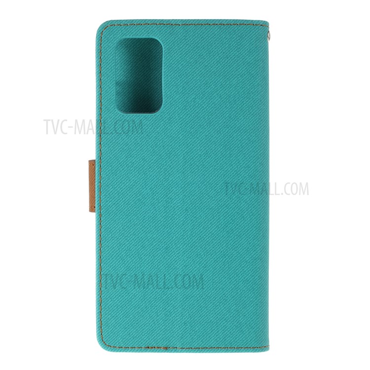 ROAR Twill Surface PU Leather Cover for Samsung Galaxy S20 Plus - Green-3