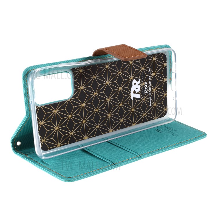 ROAR Twill Surface PU Leather Cover for Samsung Galaxy S20 Plus - Green-6