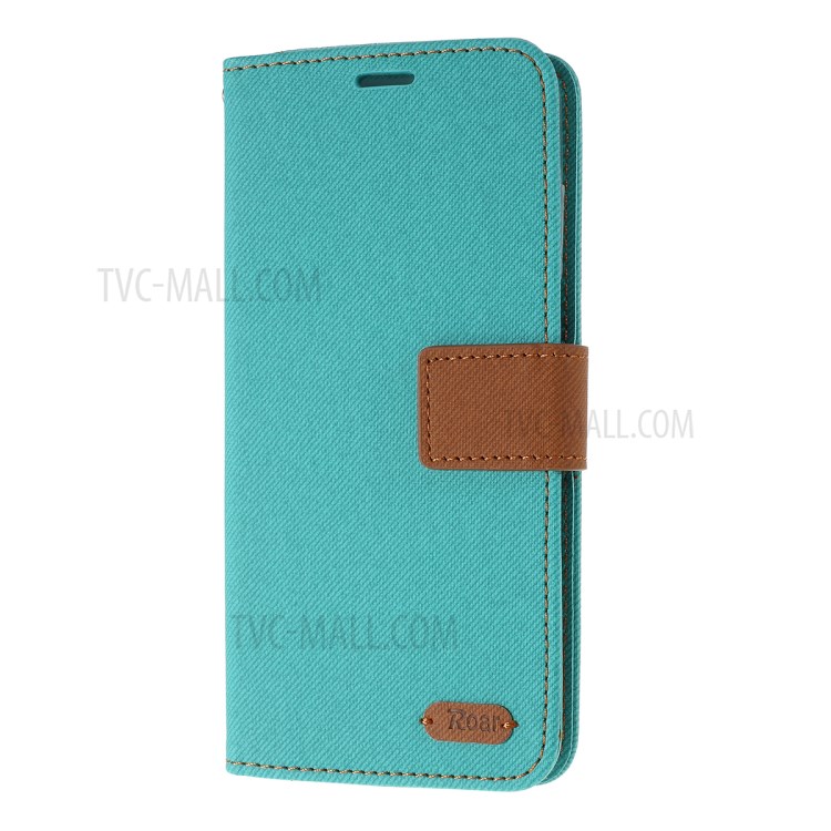 ROAR Twill Di Pelle Di Caso Portafogli In Pelle Stile Per La Galassia S20 - Verde-2