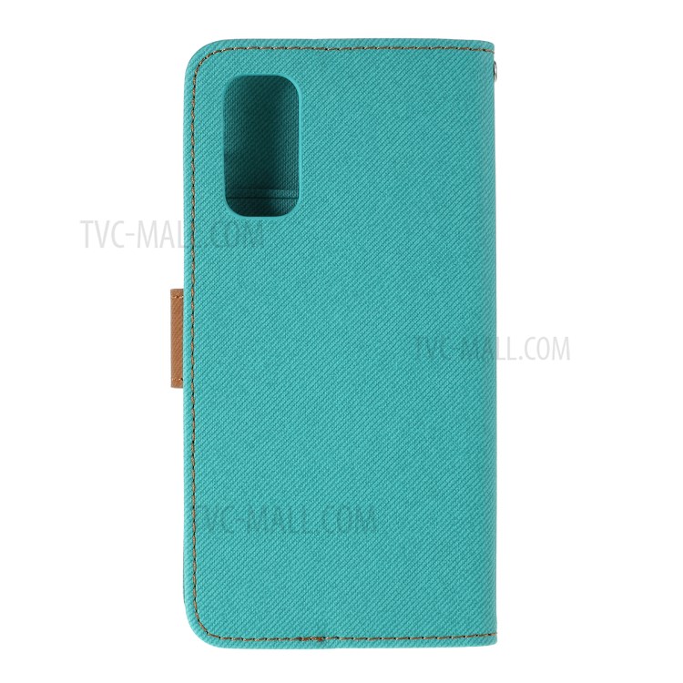 ROAR Twill Di Pelle Di Caso Portafogli In Pelle Stile Per La Galassia S20 - Verde-3