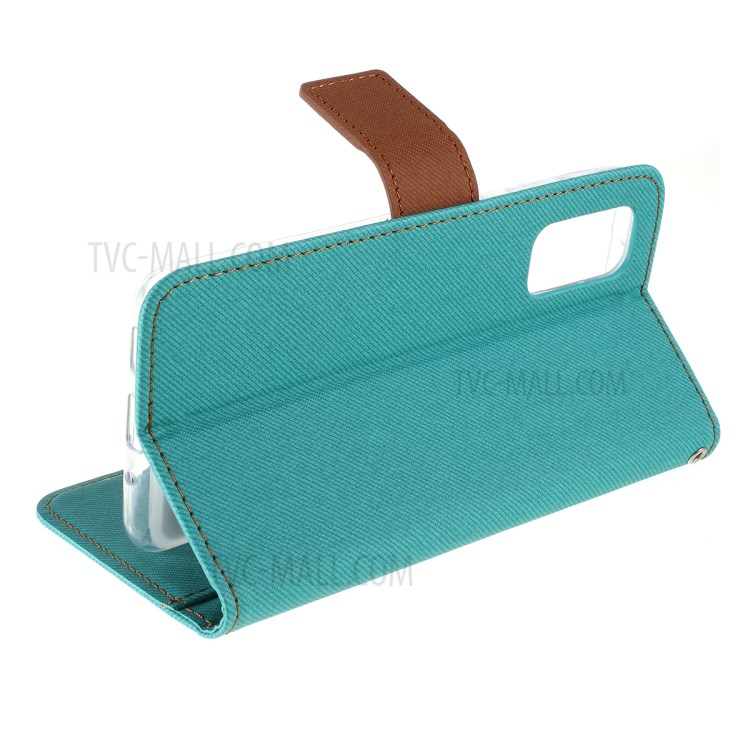 ROAR Twill Di Pelle Di Caso Portafogli In Pelle Stile Per La Galassia S20 - Verde-5