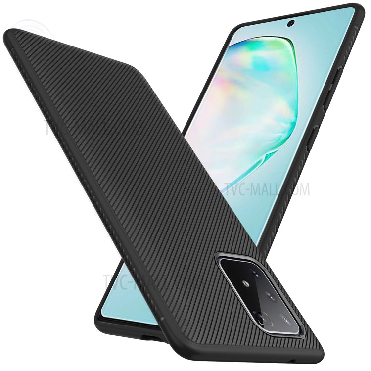 LENUO Twill Texture TPU Case for Samsung Galaxy A91 / S10 Lite - Black-2