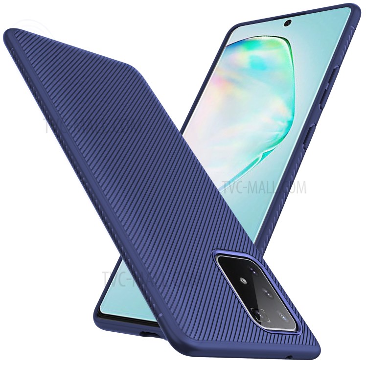 LENUO Twill Texture TPU Case for Samsung Galaxy A91 / S10 Lite - Blue-2
